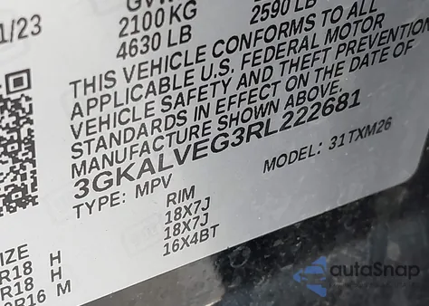 2024 GMC Terrain Awd Slt из США, поврежденный, VIN 3GKALVEG3RL222681